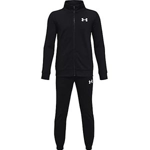 Under Armour jongens Comfortabel joggingpak, veelzijdig trainingspak Knit Track Suit, zwart/wit, S