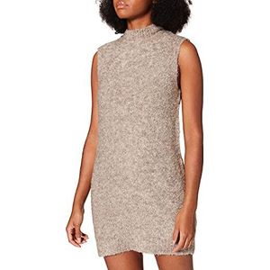 PIECES Dames Pcfree Sl O-hals Mini Knit Dress Bc Jurk, silver mink, L