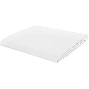 Catherine Lansfield Easy Iron Percale Super King Flat Sheet Wit