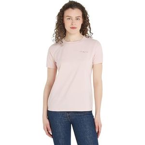 Tommy Hilfiger Dames S/S gebreide tops, Whimsy Roze, XXS