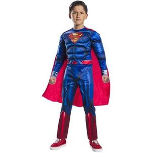 Rubies Superman Black Line Deluxe 702263-M Jumpsuit voor kinderen, met gespierde borst en cape, officiële DC comics, waarschuwingsbros voor Halloween, carnaval, Kerstmis en verjaardag