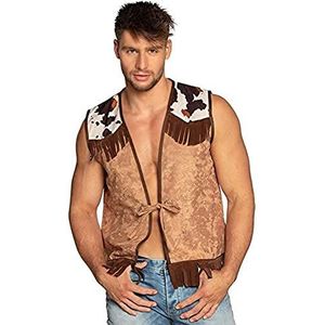 Boland - Cowboy gilet, voor volwassenen, Wilde Westen, sheriff, cowboy shirt, shirt, top, kostuum, themafeest, carnaval