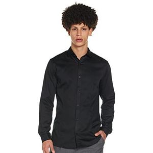 JACK & JONES Herenoverhemd super slim fit overhemd, zwart/pasvorm: super slim, XS