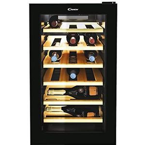 Candy DiVino CWCEL 210/N wijnkoeler, 21 flessen, anti-vibratie, app hOn, digitaal display, LED-verlichting, UV-glas, G-klasse, 40 x 55 x 70 cm, zwart