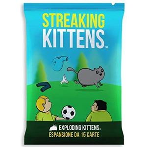 Asmodee - Streaking Kittens, uitbreiding kaartspel Exploding Kittens, Italiaanse uitgave, 8554