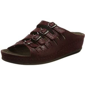 Berkemann Dames Hassel Slipper, Bordeaux/Textuur, 42 2/3 EU