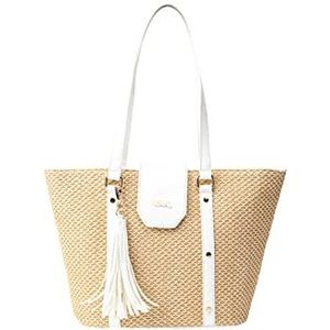 IZIA Dames Shopper Bag, Wit BEIGE, Wit beige