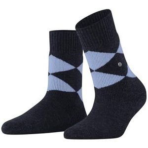 Burlington - Cosy Argyle W Hp - Huissokken - Blauw Midnight - 1 paar