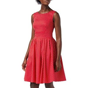 Oliceydress Rockabilly vintage jurk voor dames, Veelkleurig (Rood Wit Stip A), XS