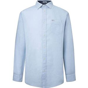 Pepe Jeans Parker lange shirt voor heren, Blauw (Bleach blauw), XL
