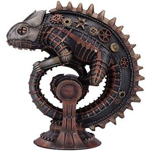 Nemesis Now Steampunk mechanische kameleon hagedis bronzen beeldje, 22,3cm, brons