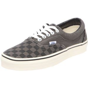 Vans U Era, unisex sneakers voor volwassenen, grijs - Washed Checker (Charcoal) - maat: 45, Washed Checker Charcoal, 45 EU