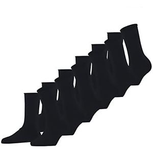 FALKE Dames Sokken Happy 6-Pack W SO Katoen eenkleurig Multipack 6 Paren, Zwart (Black 3000), 35-38