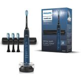 Philips Sonicare DiamondClean 9000 Series elektrische tandenborstel - sonische borstel, schonere tanden en mondverzorging, donkerblauw, 4x C3 Premium Plaque Control-opzetborstel (model HX9911/89)