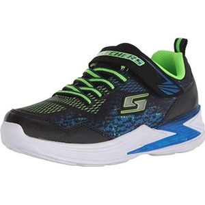 Skechers Erupters III Derlo sneakers voor jongens, Black Mesh Synthetic Blue Lime Trim, 27.5 EU