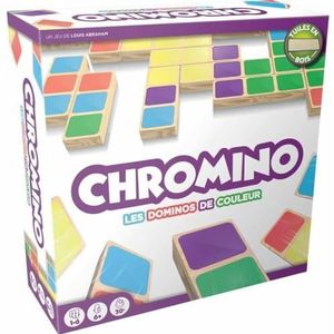 Asmodee - Chromino – editie van hout – gezelschapsspel – dominospel in kleur van hout – spel voor volwassenen en kinderen vanaf 6 jaar – familiespel 1 tot 8 spelers – 30 minuten – Franse versie