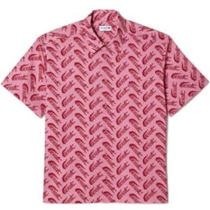 Lacoste Relaxed Fit Herenhemd, Lighthouse Red/Reseda, 42