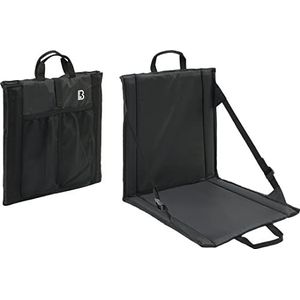 BRANDIT Zitmat met tas opvouwbaar 2-in-1 outdoor trekking mat jacht onderlegger, kleur: zwart