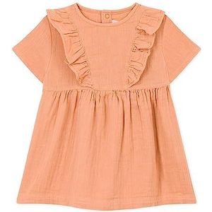Petit Bateau Baby meisje A0989 korte mouwen jurk, roze Sienna, 6 maanden, Roze Sienna, 6 Maanden