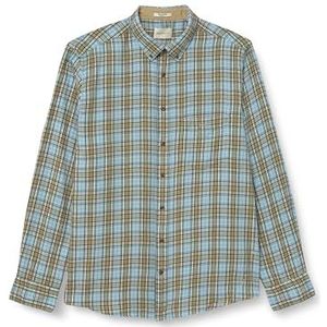 REG WINDBLOWN flanellen geruit shirt, blauw, M