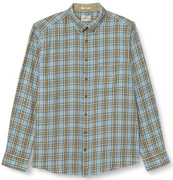 REG WINDBLOWN flanellen geruit shirt, blauw, M