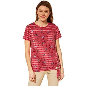 Cecil T-shirt voor dames, Burn Out Red, S