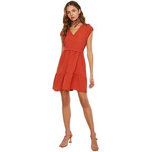 TRENDYOL Dames Kaki Riem Jurk - Cocktailjurk - Polyester