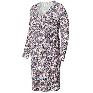 ESPRIT Maternity Damesjurk Nursing lange mouwen allover print jurk, Blauw - 300, 42