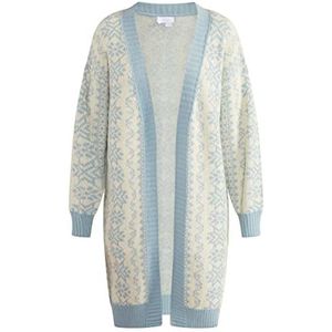 SIDONA Dames Cardigan 15425015-SI01, blauw wolwit, XS/S, Blauw wolwit, XS/S