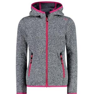 CMP - Knit-Tech kinderjas met vaste capuchon titanium-fuchsia 128