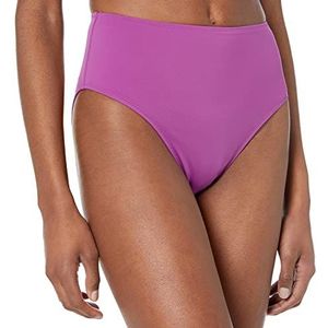 Amazon Essentials Bikinibroekje voor dames, hoge taille, hoge pijpen, paars, L