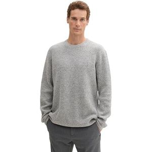 TOM TAILOR heren trui, 37015 - lichtgrijs multicolor neps, XL