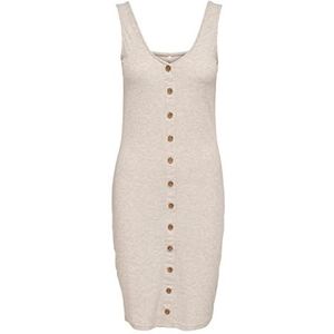 ONLY Dames Onlnella S/L Bodycon Dress JRS jerseyjurk, Pumice Stone/Detail: melange, XL
