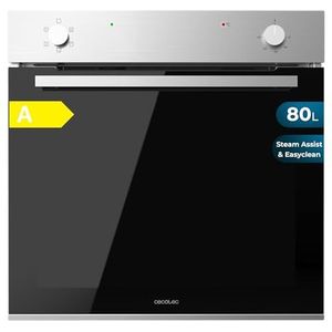 Cecotec Bolero Hexa C126400 Line Conventionele multifunctionele oven, 80 l, 2800 W, 5 functies, energiebesparend, binnenverlichting, Steam EasyClean, koude deur met 2 glazen