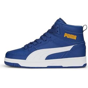 PUMA Unisex Rebound Joy Jr Sneaker voor kinderen, Clyde Royal Puma Wit Zinnia, 37.5 EU