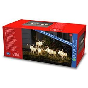 Konstsmide LED acryl eland, set van 5, 40 warm witte diodes, 24V, buiten (IP44), witte kabel - 6241-103