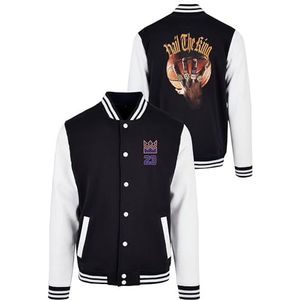 Mister Tee Haile The King College Jacket Blk/Wht, zwart/wit, XL