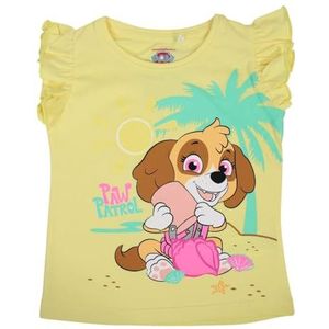 Paw Patrol, T-shirt, jongens, meisjes, (4 tot 10 jaar), poloshirt, tanktop, overhemd, bedrukt, kleding, uniseks, kinderen, sport, ademend, model Paw 52023029 S1-6A, geel, Geel, 6 Jaar