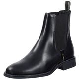 GANT - Enkellaarsjes - Zwart - Glad Leer - Blokhak