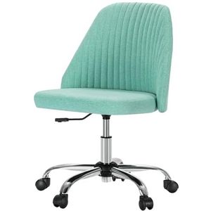 SURFOU Ergonomische bureaustoel - Ontarmd design met stof, perfecte pasvorm voor verhoogd comfort, in hoogte verstelbaar en 360° draaivermogen, groen