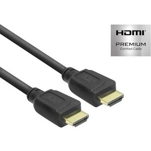 ACT AK3944 HDMI Kabel 2m, 4K@60Hz, HDMI Premium Certified 2.0 High Speed 18 Gbps, ondersteunt ARC, HDR, HDCP 2.2, Compatibel met PS5 / PS4, HDTV, PC