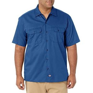 Dickies Werk casual overhemd met korte mouwen voor heren, Blauw (Royal Blue), XL