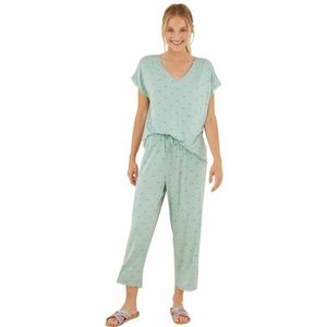 women'secret Damespyjama Capri Green The Buurman Blonde Pyjamaset, 38, groen, M