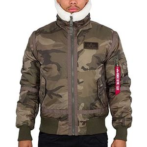 ALPHA INDUSTRIES 198122C 239 B15-3 TT herenjas nylon teddybont camouflage, groen (olive camo), XL