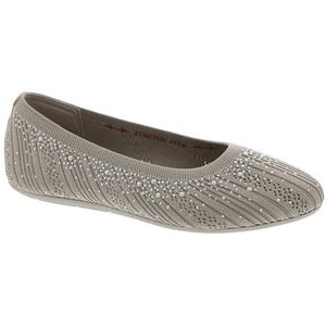 Skechers Cleo 2.0-Glitzy Daze ballerina's voor dames, taupe, 37.5 EU