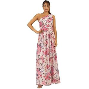 ApartFashion Avondjurk voor dames, one-shoulder, poeder-multicolor, 40