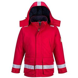 Portwest FR59 FR Antistatische Winterjas, Rood, Normaal, Grootte S