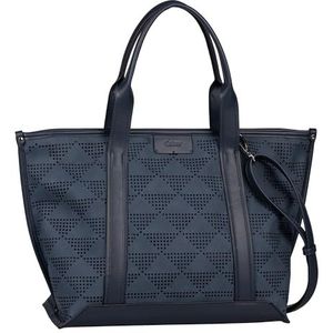 Gabor bags Talina Shopper voor dames, schoudertas, ritssluiting, groot, blauw, blauw, Large, modern