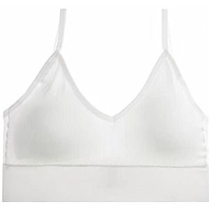 Cropped Top voor meisjes, naadloze trainingsbeha, wit