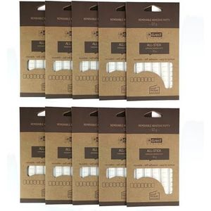 D.RECT Kleefpads wit Verwijderbaar Kleefplamuur, Vormbaar Blister met 80 Pads 10 stuks